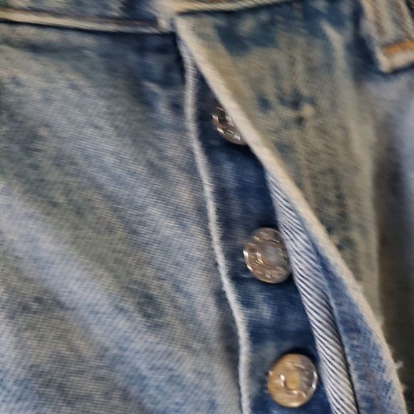 Womans Agolde distressed button down 90'S jeans, size 24 - Picture 6 of 8